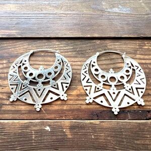 EXTRA LARGE CUT OUT HOOP EARRINGS